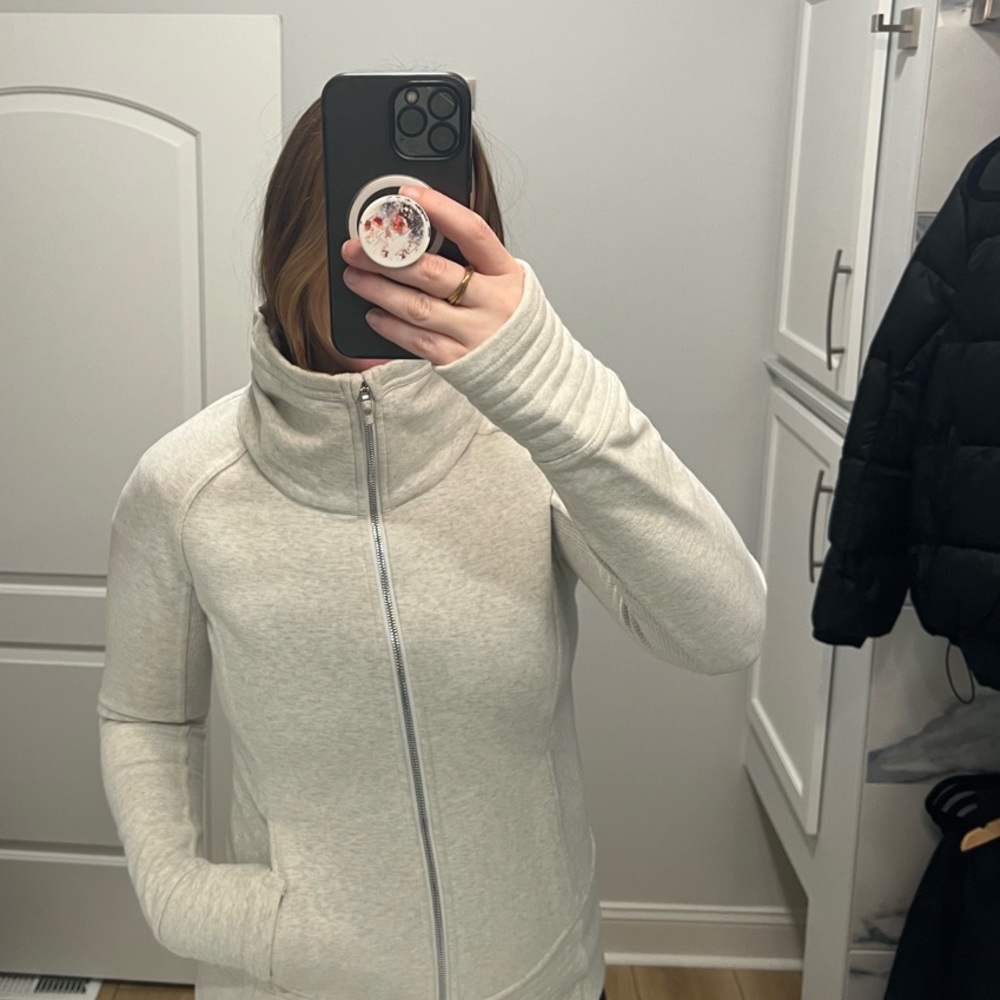 lululemon Heathered White Sweater
